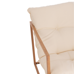 Fauteuil design en tissu et métal MILOO