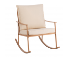 Chaise à bascule blanche en bois et métal MILOO