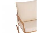 Chaise à bascule blanche en bois et métal MILOO