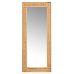 Miroir rectangulaire 120x50cm en rotin JIA
