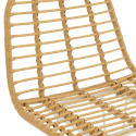 Chaise de bar 110cm en rotin et métal blanc LEONIE