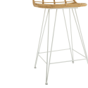 Chaise de bar 110cm en rotin et métal blanc LEONIE