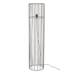 Lampadaire cylindrique en cage métal noir CLIA