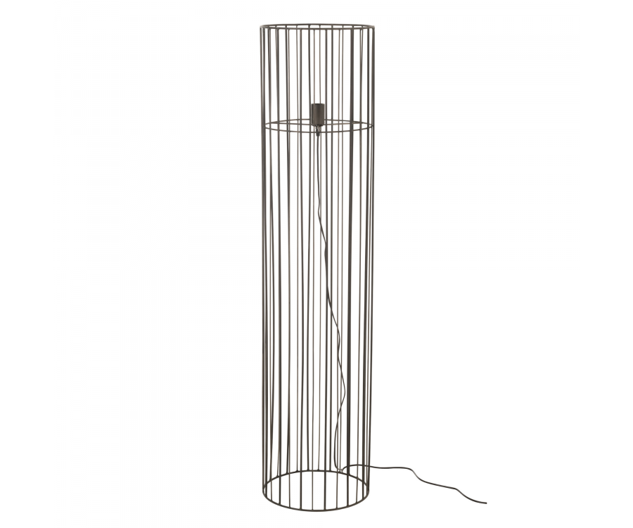 Lampe cylindrique en cage métal noir CLIA