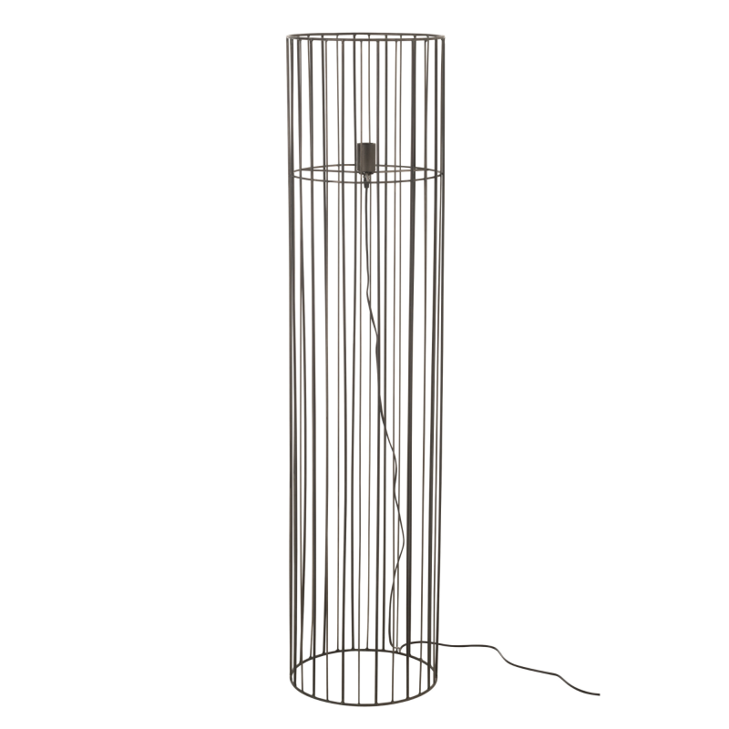 Lampe cylindrique en cage métal noir CLIA