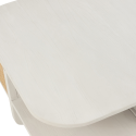 Table basse design en rotin et bois blanc DAISY