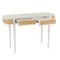 Console en rotin et bois blanc DAISY