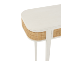 Console en rotin et bois blanc DAISY