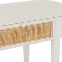 Console en rotin et bois blanc DAISY