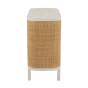 Buffet bas 2 portes en rotin et bois blanc DAISY