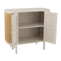 Buffet bas 2 portes en rotin et bois blanc DAISY