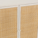 Buffet bas 2 portes en rotin et bois blanc DAISY