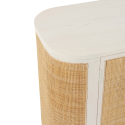 Buffet bas 2 portes en rotin et bois blanc DAISY
