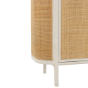 Buffet bas 2 portes en rotin et bois blanc DAISY