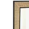 Miroir 180x110cm en bois et rotin noir LOUPI