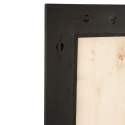 Miroir 180x110cm en bois et rotin noir LOUPI