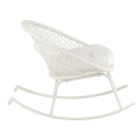 Chaise de jardin à bascule en aluminum blanc GARDY