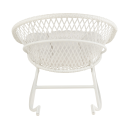 Chaise de jardin à bascule en aluminum blanc GARDY