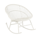 Chaise de jardin à bascule en aluminum blanc GARDY