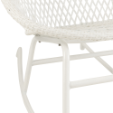 Chaise de jardin à bascule en aluminum blanc GARDY