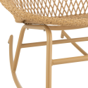 Chaise de jardin à bascule en corde beige GARDY