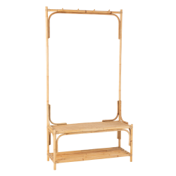 Banc porte manteau en rotin naturel BOOBA