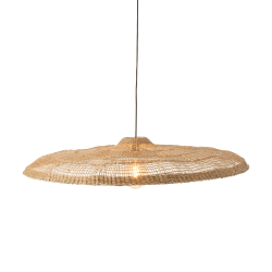 Suspension large ronde en rotin naturel RONDETTE