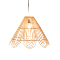 Suspension fleur en rotin naturel PETALE