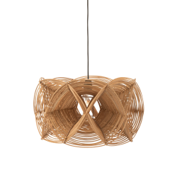 Abat-jour design en rotin naturel PETALE