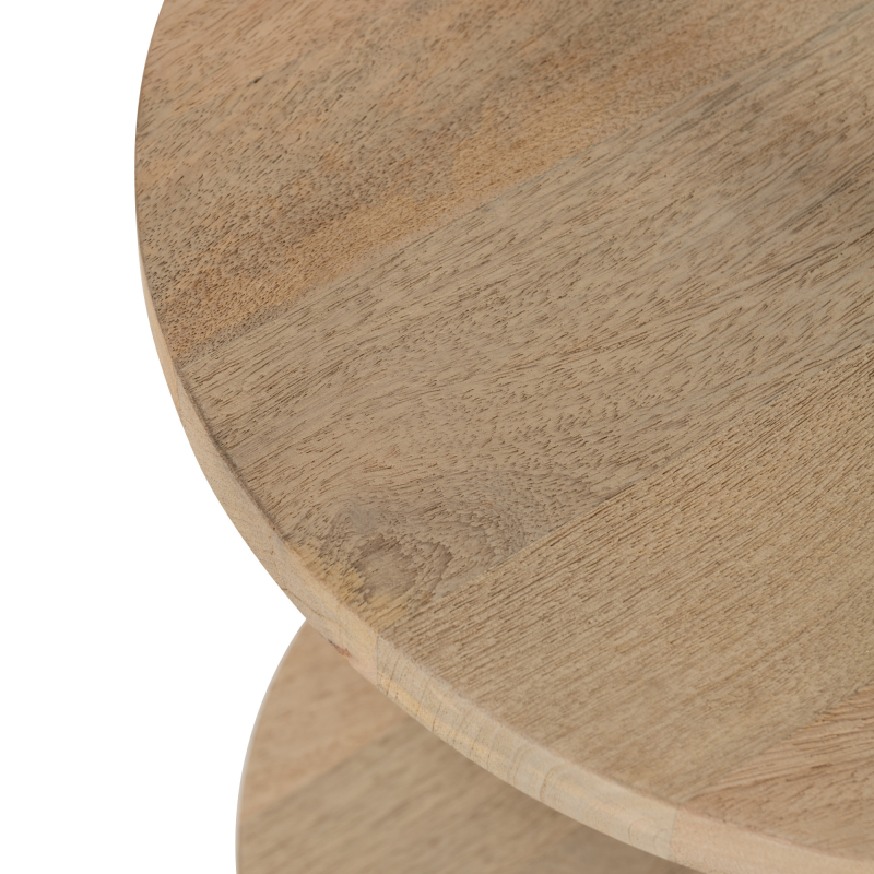 Table ronde en bois de manguier ELI