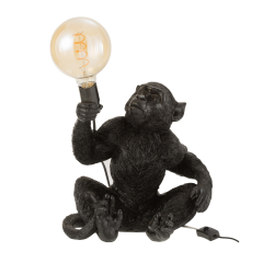 Lampe à poser singe en résine marron BANJUL