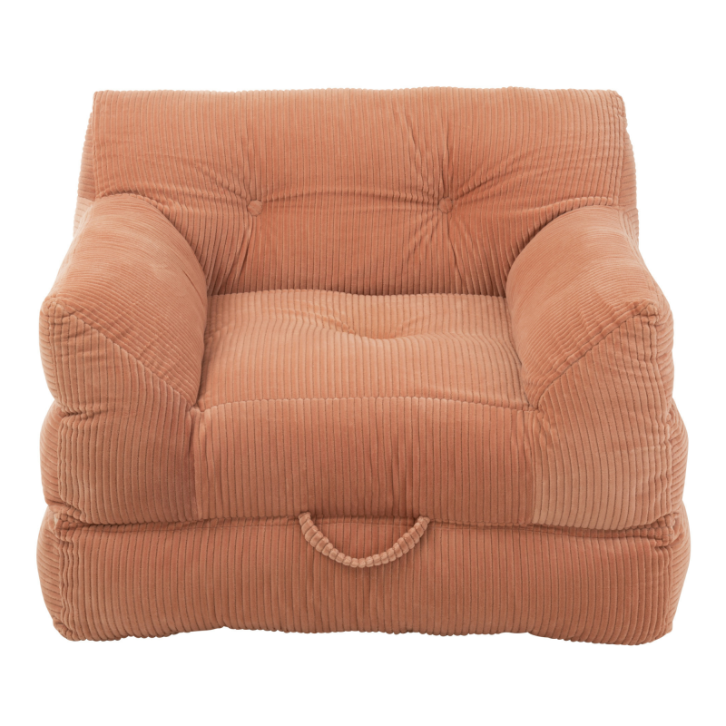 Fauteuil convertible en velours côtélé LENNY