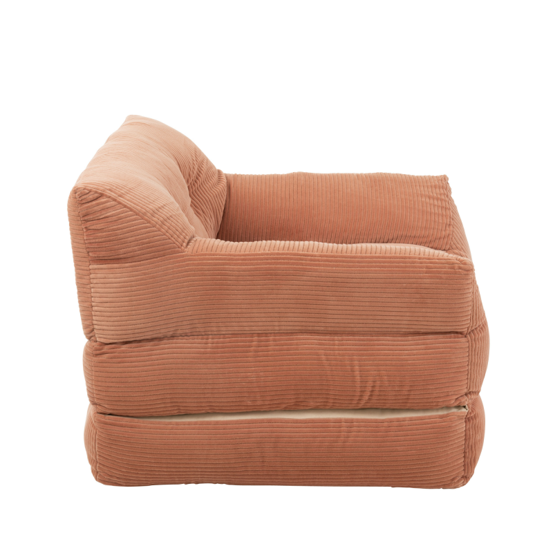 Fauteuil convertible en velours côtélé LENNY