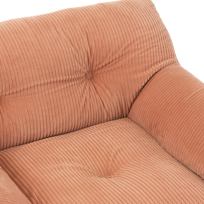 Fauteuil convertible en velours côtélé LENNY