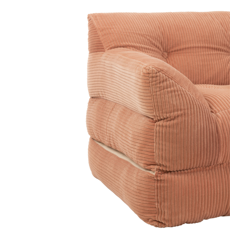 Fauteuil convertible en velours côtélé LENNY