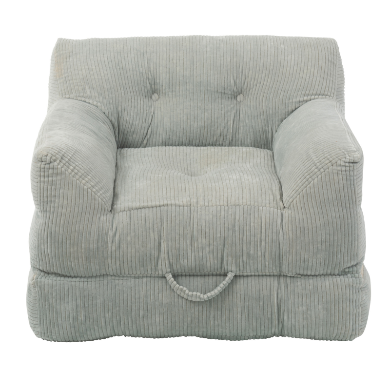 Fauteuil convertible en velours côtélé LENNY