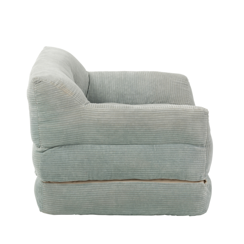 Fauteuil convertible en velours côtélé LENNY