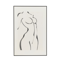 Tableau contemporain corps de femme noir et blanc AMBRA