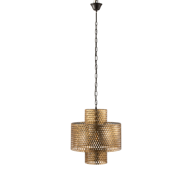 Suspension longue en métal doré 30cm CLEANA