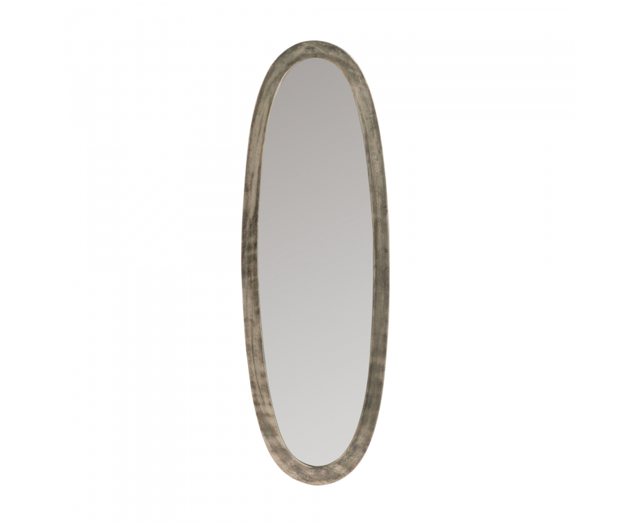 Miroir ovale en aluminium 99x33cm CHRIS