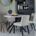 Chaise moderne en tissu bouclé AVILA