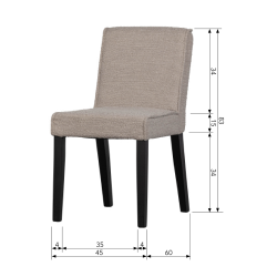 Chaise moderne en tissu bouclé AVILA