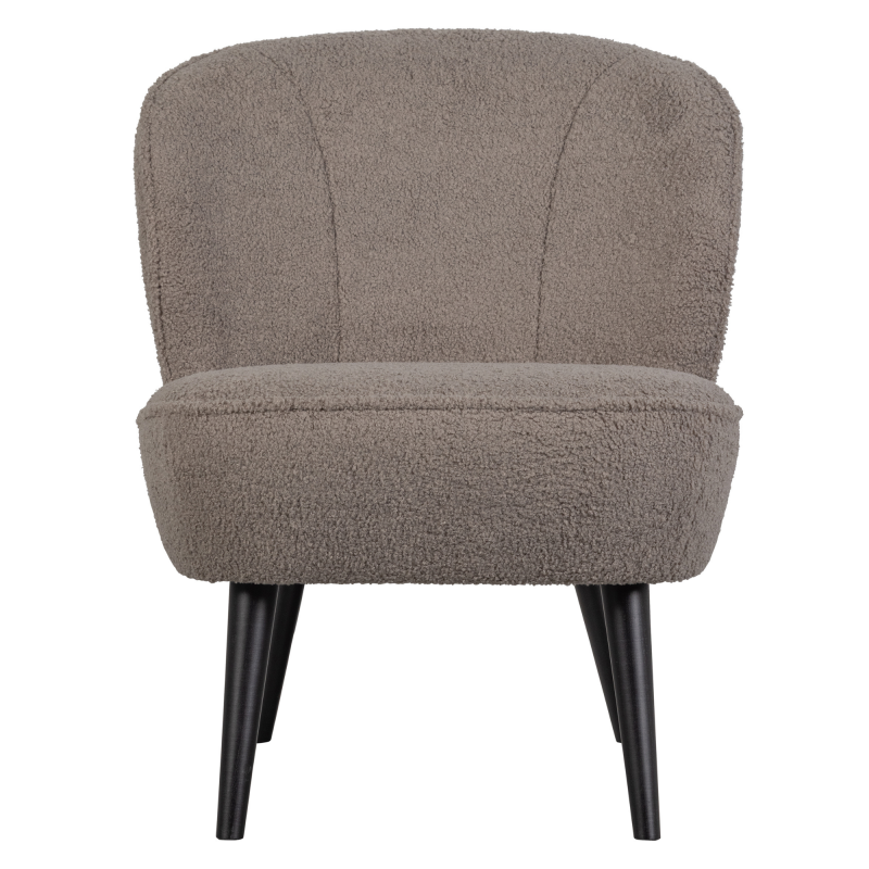 Fauteuil douillet en tissu et bois SAMPAIO