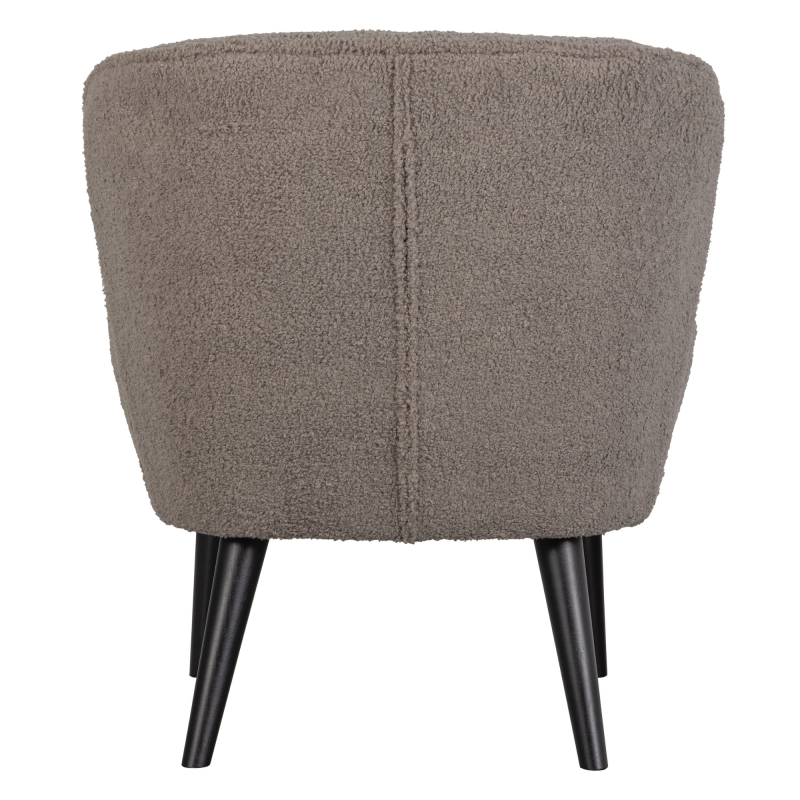 Fauteuil douillet en tissu et bois SAMPAIO