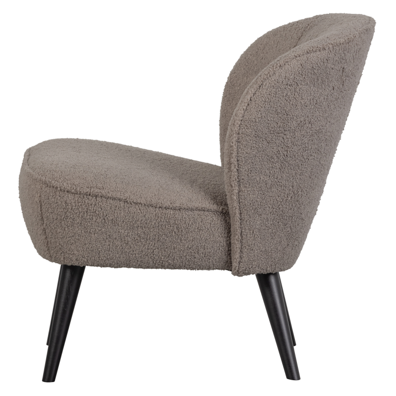 Fauteuil douillet en tissu et bois SAMPAIO