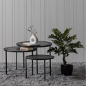 Set de 3 tables d'appoint en métal noir RAZIA