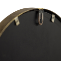 Miroir ovale avec étgaère en métal doré