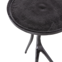 Table d'appoint ronde design en métal noir
