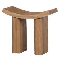 Tabouret bas avec assise arrondi moderne en bois VANCOUVER