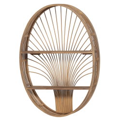 Etagère murale ronde design en bambou BURNABY